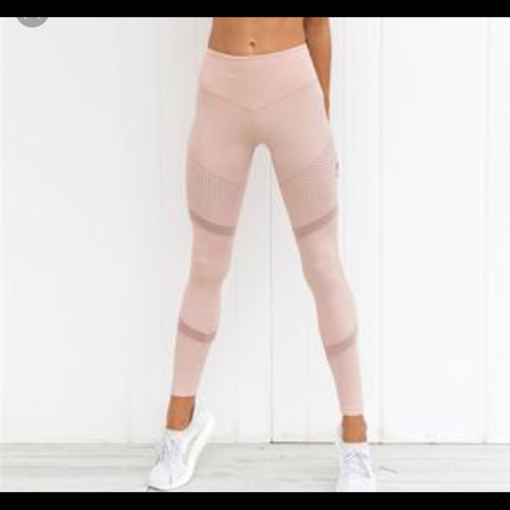 Pink mesh leggings